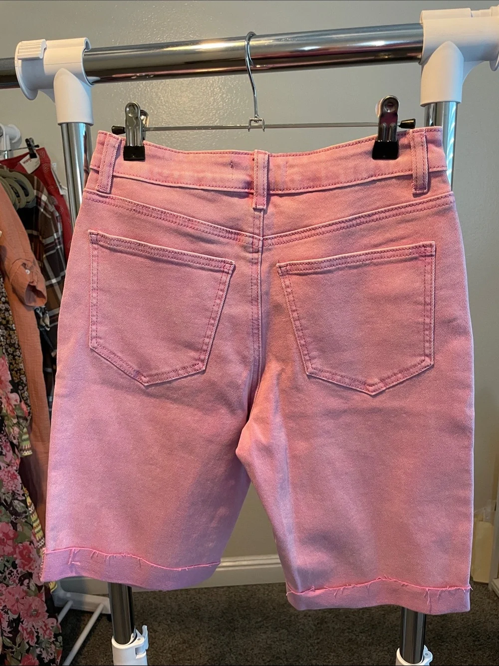 Zenana Outfitters Pink Denim Shorts